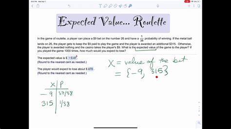 expected value roulette